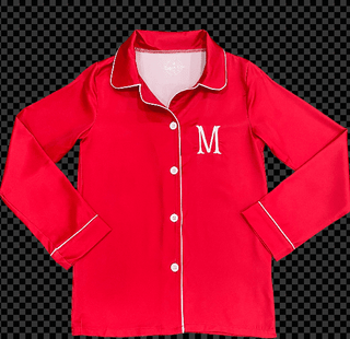 Charlie Satin Separates - Red Long Sleeve Top - Sugar Bee Clothing