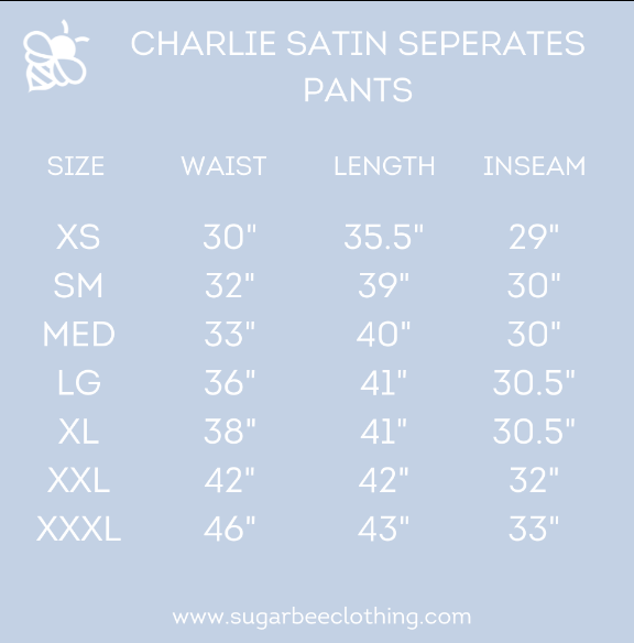 Charlie Satin Separates - Red Pants