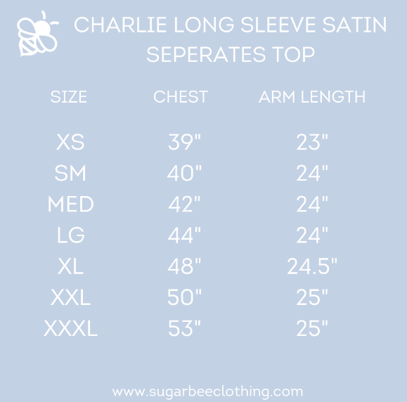 Charlie Satin Separates - Navy Long Sleeve Top