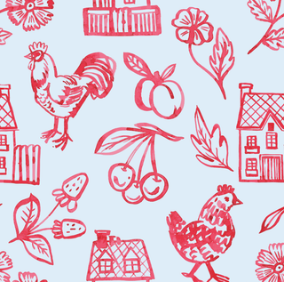 Claire Twirl Dress - Watercolor Farm - Sugar Bee Clothing