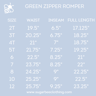 Danyella Zipper Romper - Green - Sugar Bee Clothing