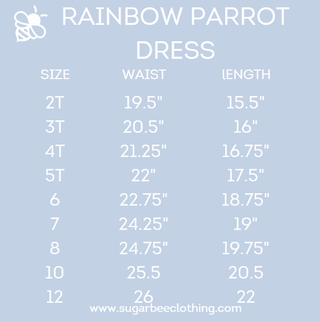 Hazel Sweetheart Dress - Rainbow Parrots - Sugar Bee Clothing