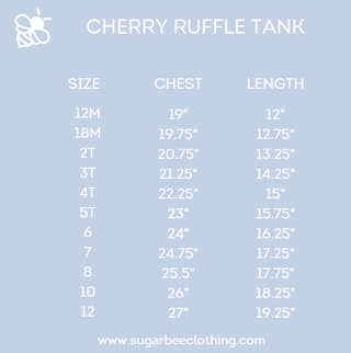 Lauren Ruffle Tank - Cherries - Sugar Bee Clothing