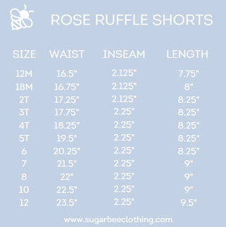 Rose Ruffle Shorts - Ditsy Floral - Sugar Bee Clothing