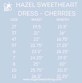 Hazel Sweetheart Dress - Cherries - Sugar Bee Clothing