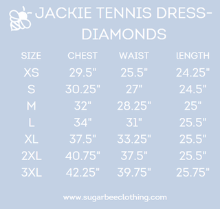 Jackie Pleated Tennis Dress - Diamonds - Sugar Bee Clothing