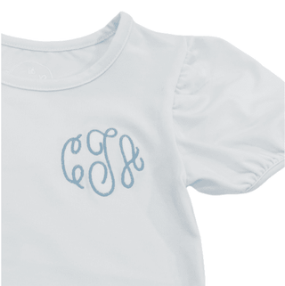 Amelia Puff Sleeve Tee - White - Sugar Bee Clothing