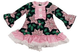 Doll Gown - Poinsettia - Sugar Bee Clothing