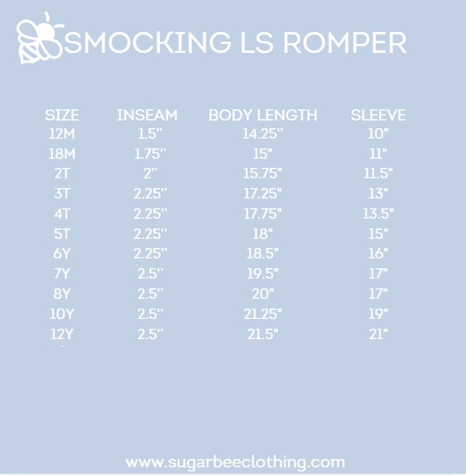 Rosie LS Smocked Romper - Petite Prairie