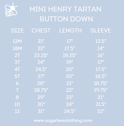 Mini Henry - Tartan Button Down