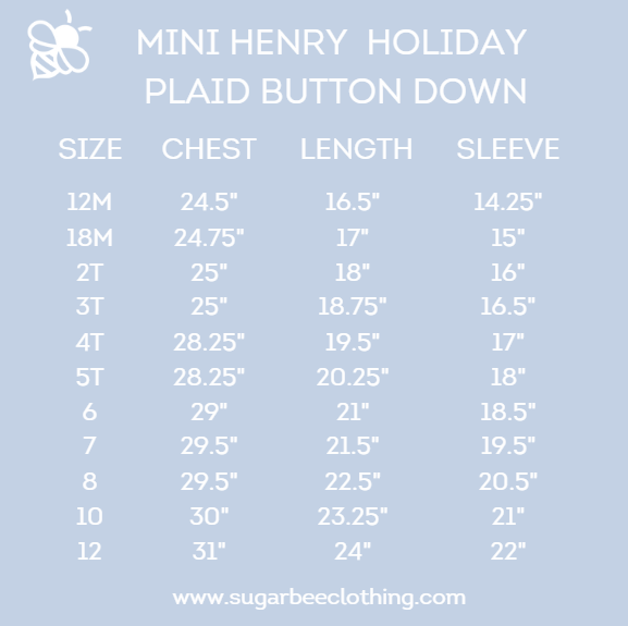 Mini Henry - Holiday Plaid Button Down
