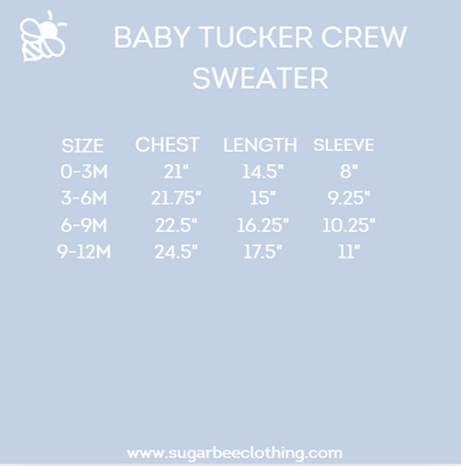 Baby Tucker Crew Sweater - Peppermint Pines