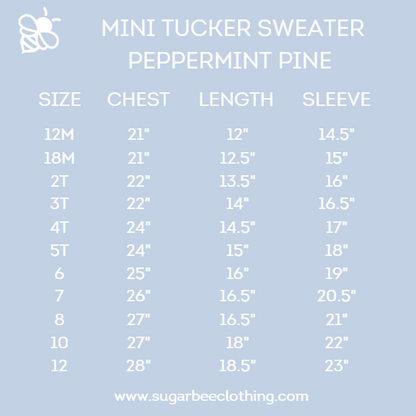 Tucker Crew Sweater - Peppermint Pines