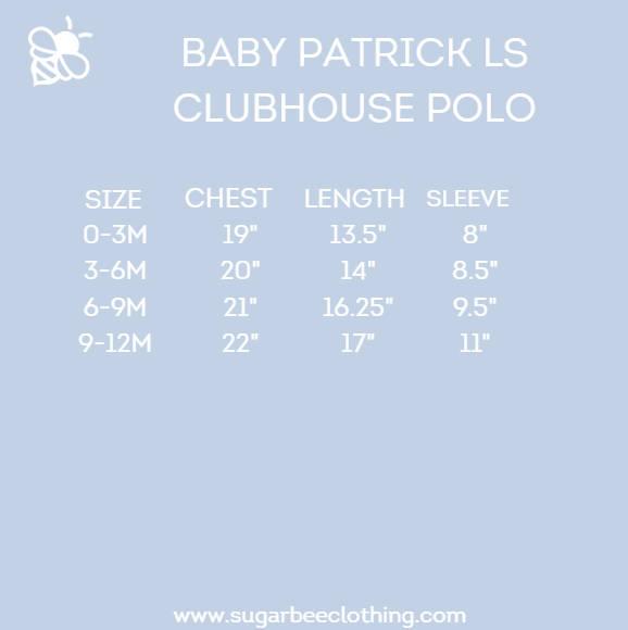 Baby Patrick LS Clubhouse Polo Bubble - Prep School Blue