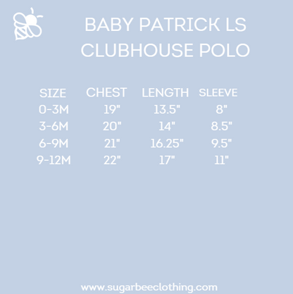 Baby Patrick LS Clubhouse Polo Bubble - Prep School Blue