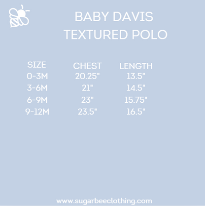 Baby Davis Textured Polo - Varsity Stripe