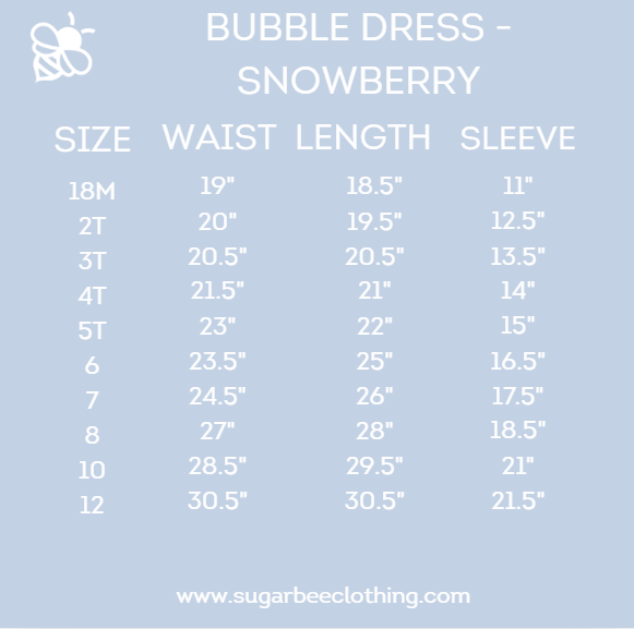 Camille LS Bubble Dress - Snowberry Stripes