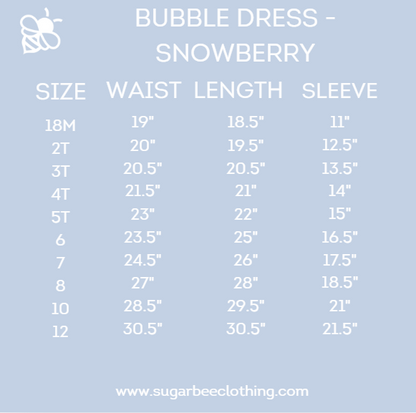 Camille LS Bubble Dress - Snowberry Stripes