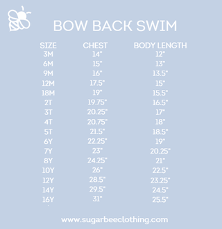 Bow Back Swimsuit - Cherry Jubilee - Sugar Bee Clothing