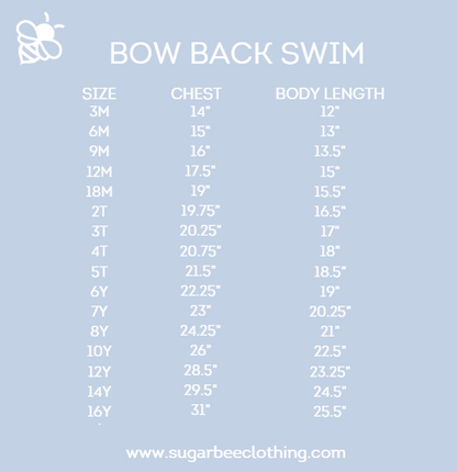 Bow Back Swimsuit - Cabana Club