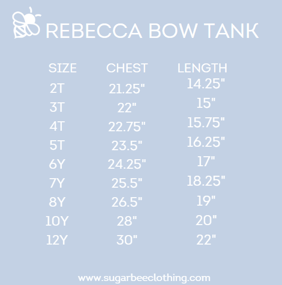 Rebecca Bow Tank - Seaside Scallops - Sugar Bee Clothing