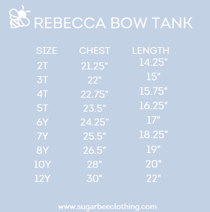 Rebecca Bow Tank - Seaside Scallops - Sugar Bee Clothing
