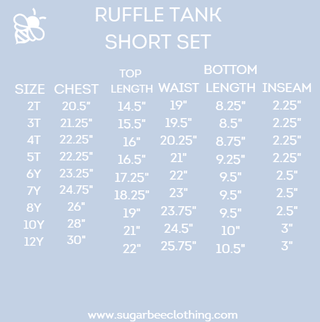 Lucille Ruffle Tank Shorts Set - Rainbow Shells - Sugar Bee Clothing