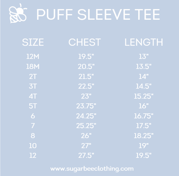 Amelia Puff Sleeve Tee - Double Play - Sugar Bee Clothing