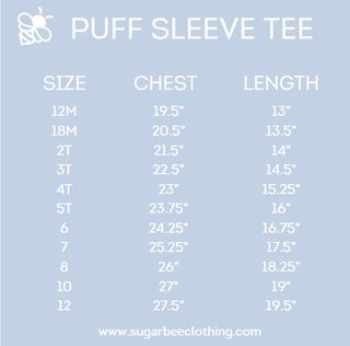 Amelia Puff Sleeve Tee - Double Play - Sugar Bee Clothing