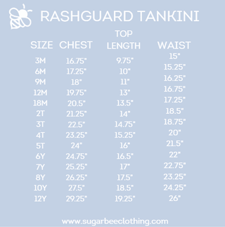 Rashguard Tankini - Daisy Daydreams - Sugar Bee Clothing