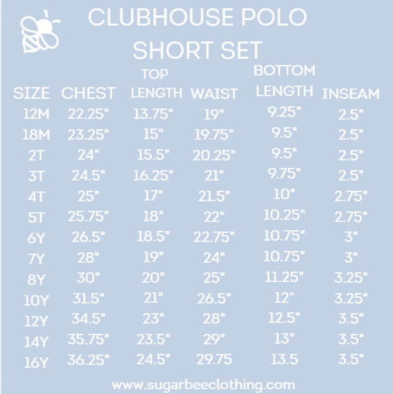 Patrick SS Clubhouse Polo Set - Preppy Peach - Sugar Bee Clothing