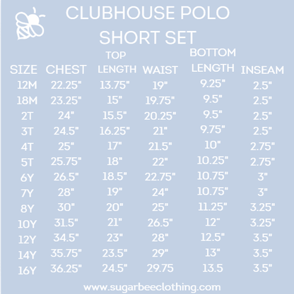Patrick SS Clubhouse Polo Set - Preppy Peach - Sugar Bee Clothing