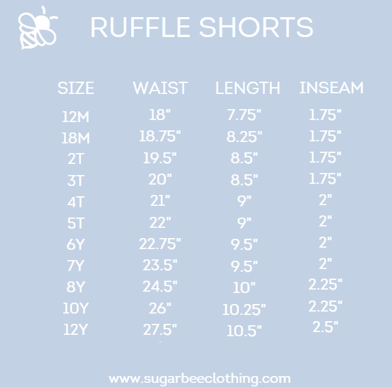 Rose Ruffle Shorts - Clover Court - Sugar Bee Clothing