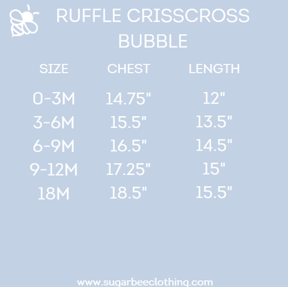 Baby Sylvia Ruffle Criss Cross Bubble - Rainbow Shells - Sugar Bee Clothing