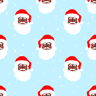 Adult Button Down Pajamas - Vintage Black Santa Holiday Lounge - Sugar Bee Clothing