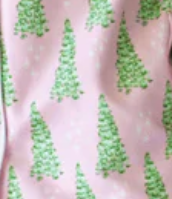 ****PREORDER***Ruffle Zippy - Pink Christmas Tree Holiday Lounge