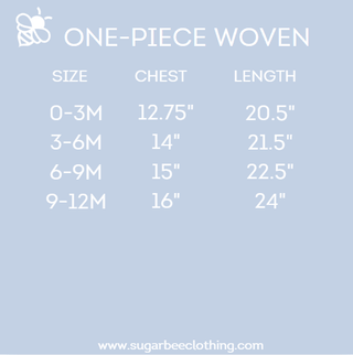 Baby Craig Woven One Piece - Ballpark - Sugar Bee Clothing