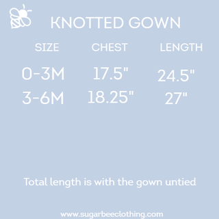 Knotted Gown - Blue Gingham - Sugar Bee Clothing