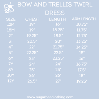 Claire Twirl Dress - Bow and Trellis - Sugar Bee Clothing