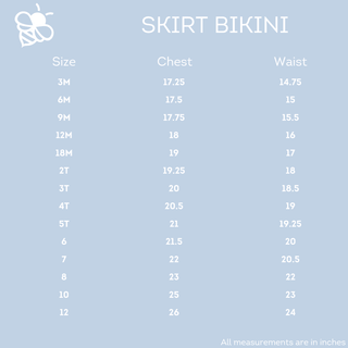Skirt Bikini - Blue Gingham - Sugar Bee Clothing