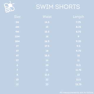 Swim Shorts - Blue Alligator - Sugar Bee Clothing