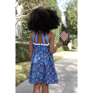 Charlene Strappy Dress - Independence Garden - Sugar Bee Clothing