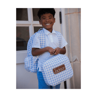 *PREORDER* Lunch Bag - Blue Gingham - Sugar Bee Clothing