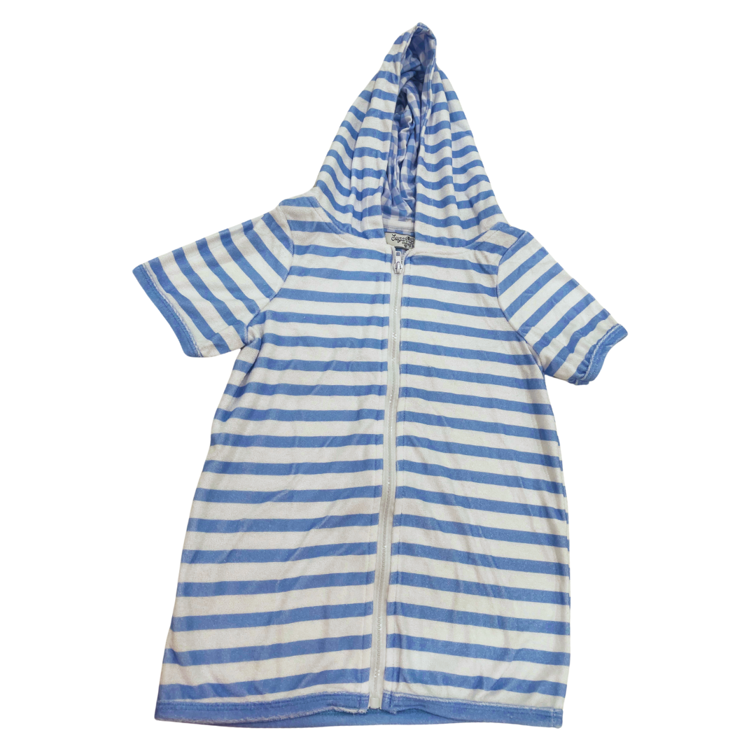 Boy Swim Cover Up - Light Blue Stripe