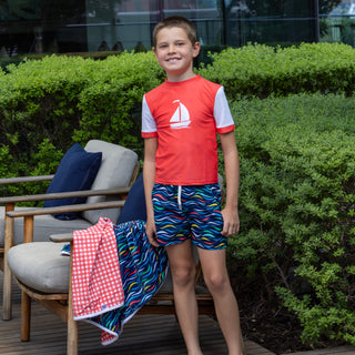 Short Sleeve Rashguard - Sail Club - Sugar Bee Clothing