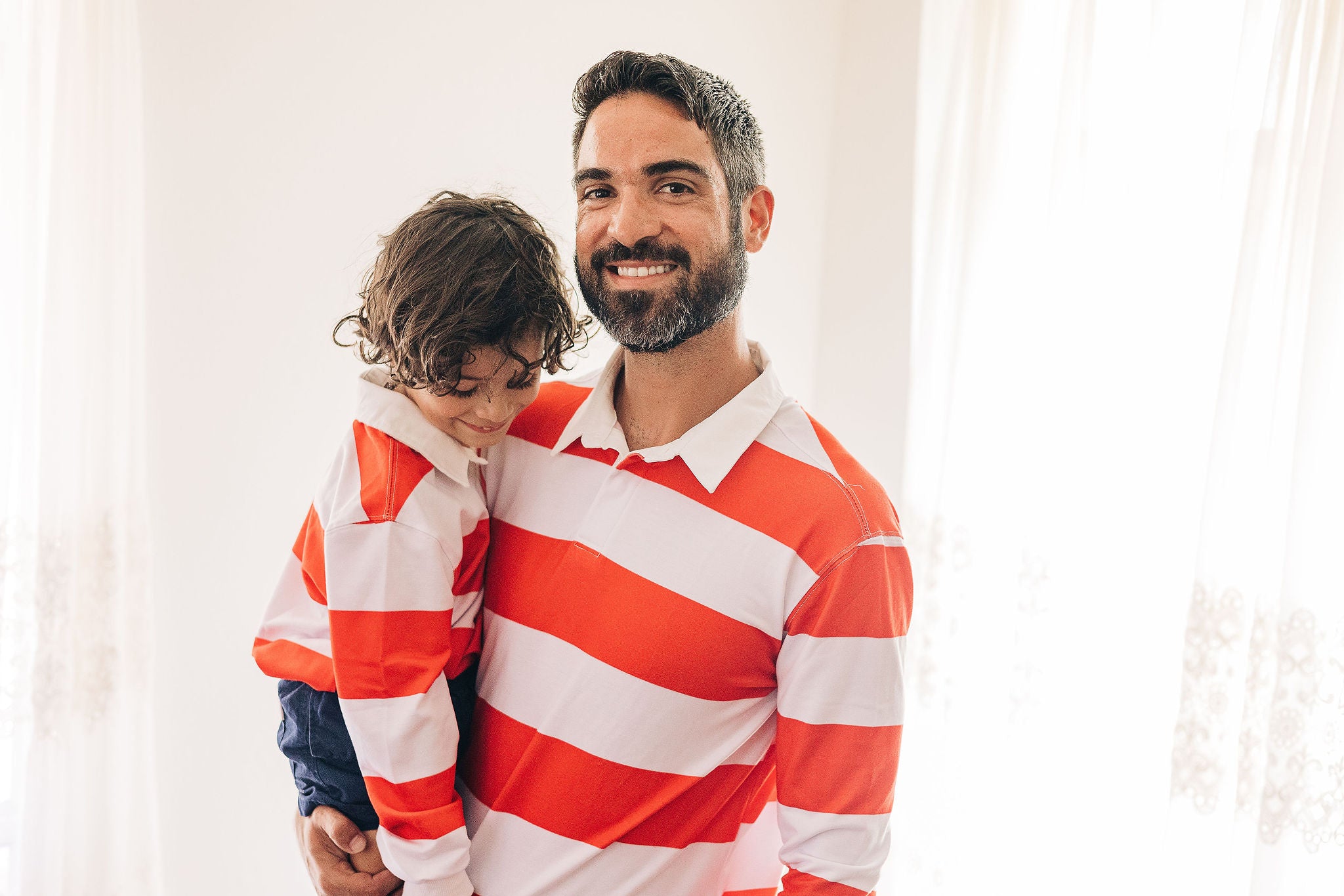 Red rugby stripe discount pajamas