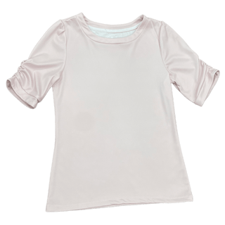Josie 3/4 Ruched Top - Pink - Sugar Bee Clothing