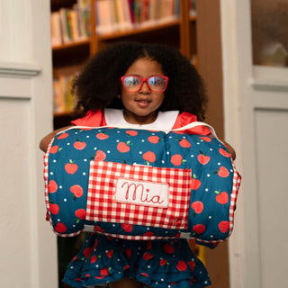 Nap Mat - Apples on Navy - Sugar Bee Clothing