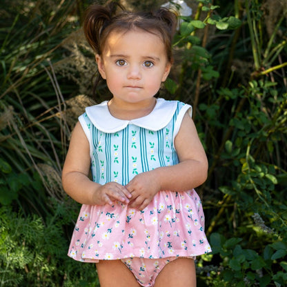 Baby Regina Peter Pan Dress Bubble - Daisy Daydream - Sugar Bee Clothing