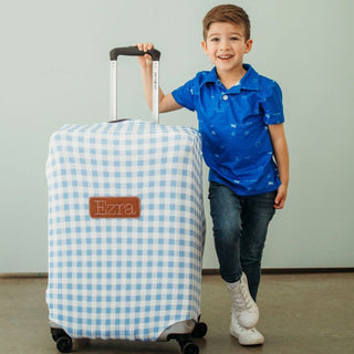 Luggage Cover - Blue Gingham - Sugar Bee Clothing